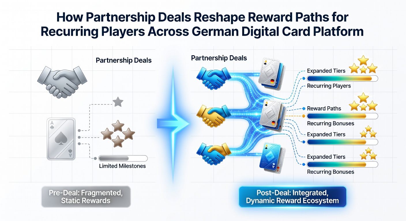 Darstellung von Belohnungspfaden und Partnerschaftsnetzwerken für Stammspieler auf deutschen digitalen Kartenspiel-Plattformen