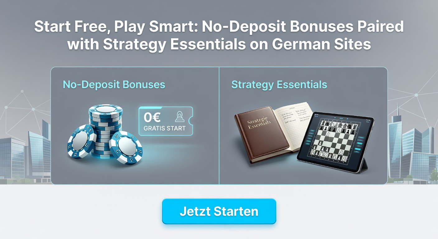 Grafik mit Strategie-Elementen wie Bankroll-Charts, Poker-Handen und Bonus-Symbolen, die smarte Spielweise illustrieren