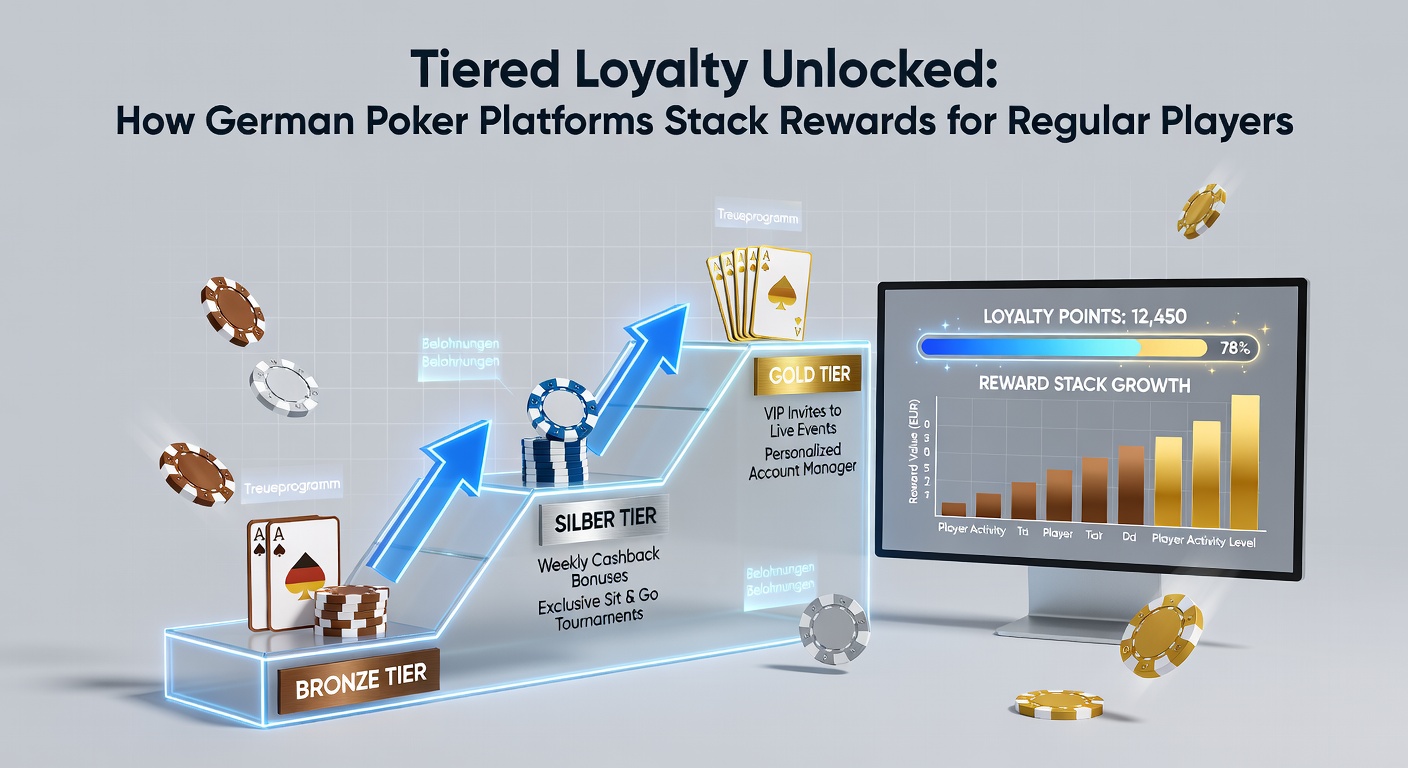 Detaillierte Infografik zu Belohnungsstufen mit Balkendiagrammen für Cashback und Freerolls auf deutschen Poker-Seiten