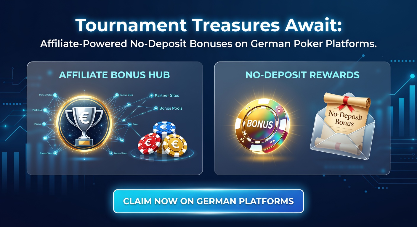 Nahaufnahme von Pokerchips und einem Turnierpokal, der No-Deposit-Möglichkeiten auf deutschen Sites darstellt